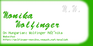 monika wolfinger business card